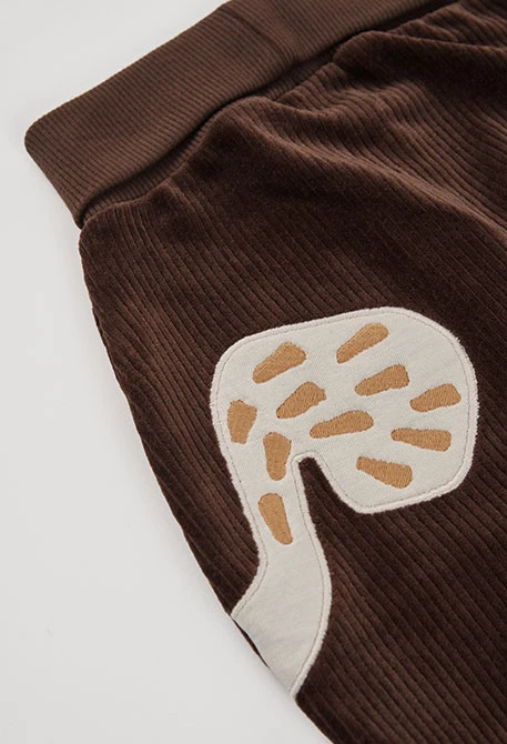 Ensemble maille bébé garçon moutarde imprimé écureuils