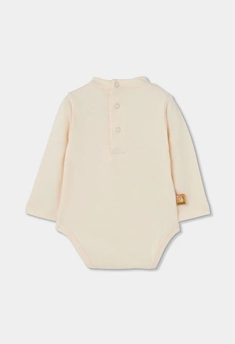 Ensemble maille bébé garçon moutarde imprimé écureuils