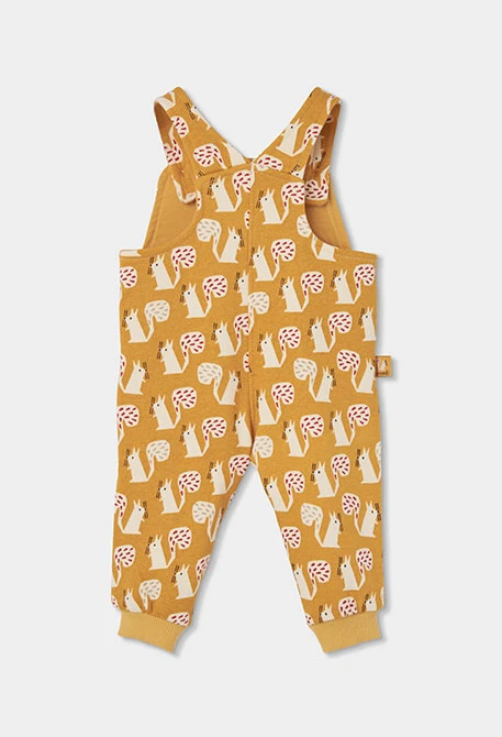 Ensemble maille bébé garçon moutarde imprimé écureuils