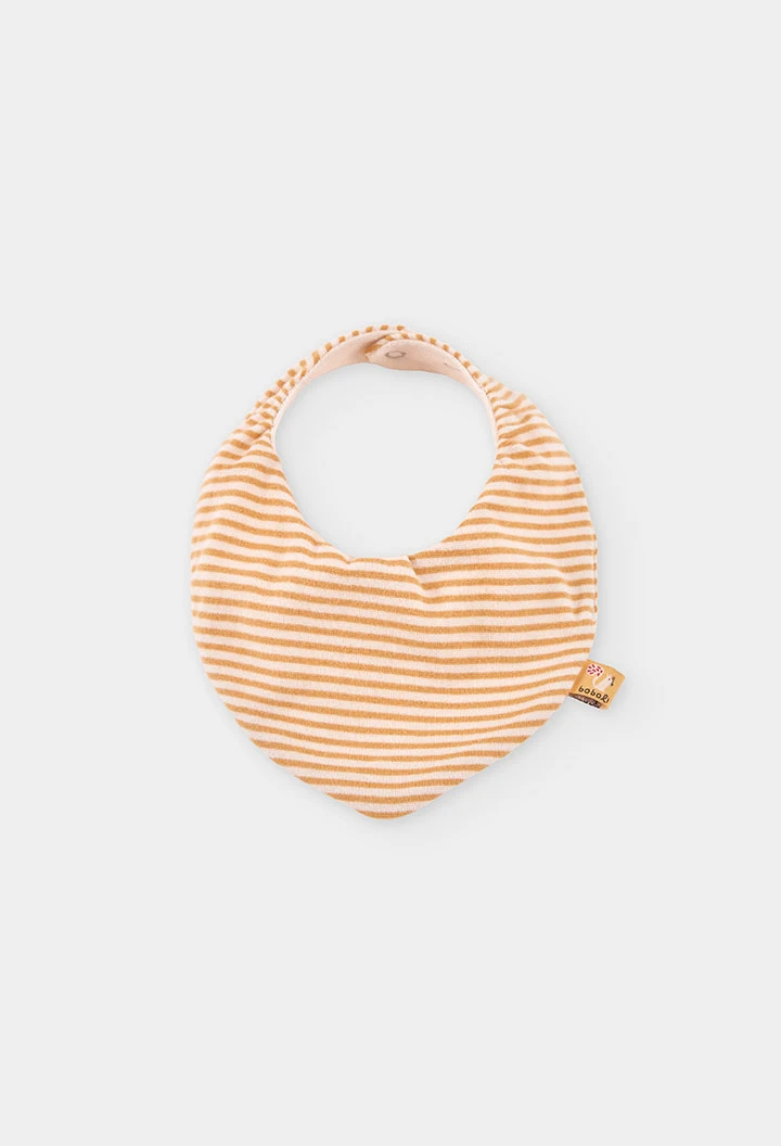 Pack 2 bavoirs bandana bébé moutarde imprimé écureuil