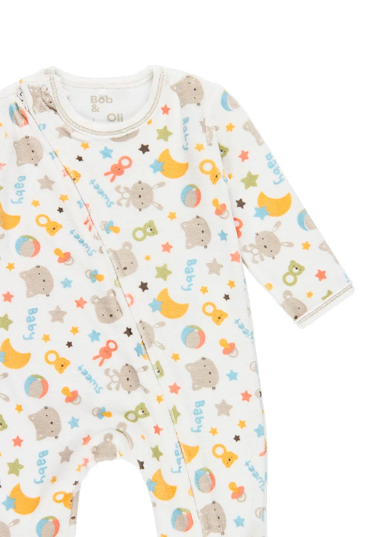 Babygrow veludo do bébé - orgânico