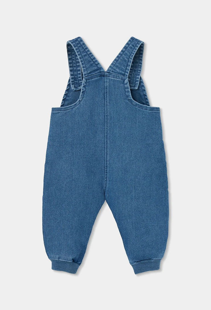 Conjunt denim nadó blau brodat d\'animals