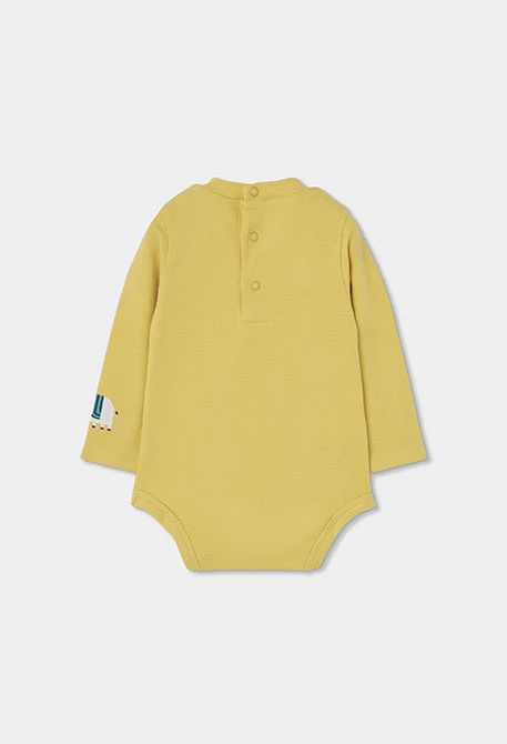 Completo denim neonato maschio blu ricamato con animali