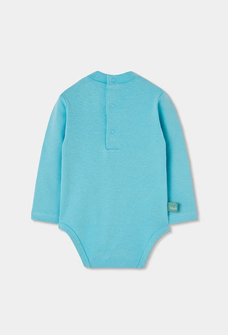 Baby boy knitted set with animal print in green