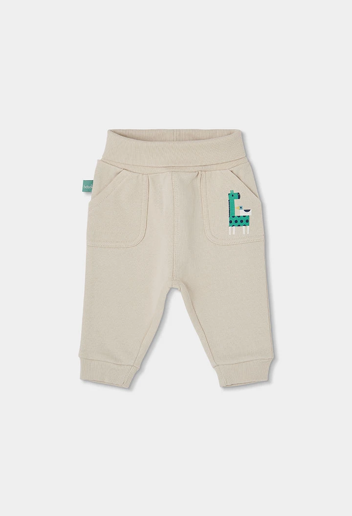 Conjunto punto bebé niño estampado geométrico verde