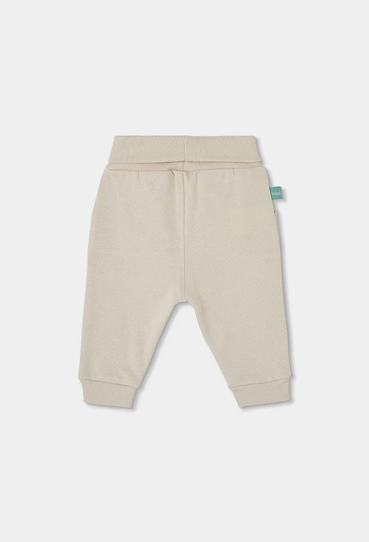 Baby boy knitted set with green geometric print