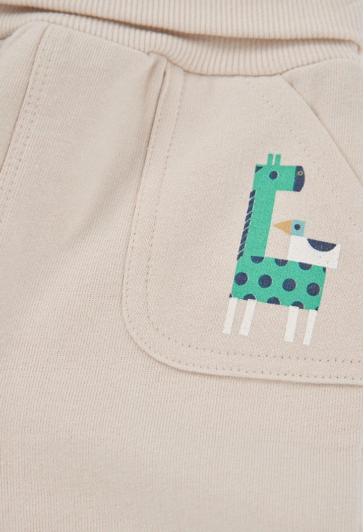 Conjunto punto bebé niño estampado geométrico verde