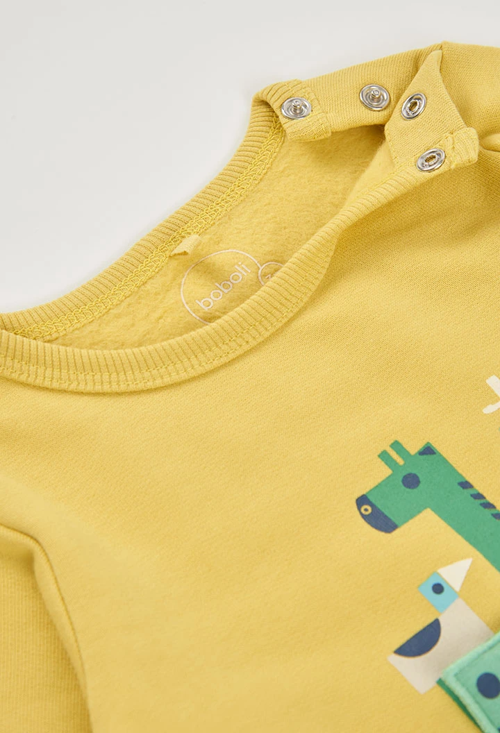 Conjunto de malha bebé menino verde estampado selva