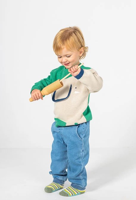Blue baby boy denim trousers