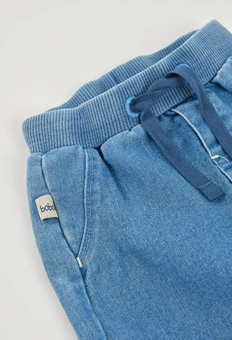 Pantalone denim neonato blu