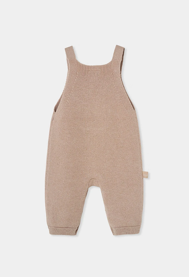 Peto bebé beige con bordado de oso