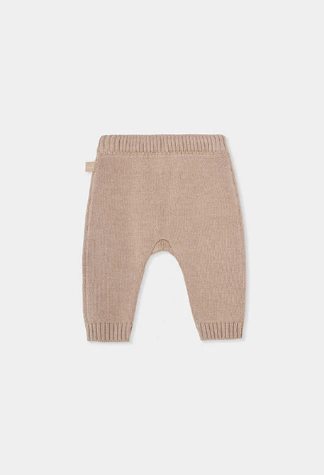 Beige Babyhose für Jungen mit Kordel