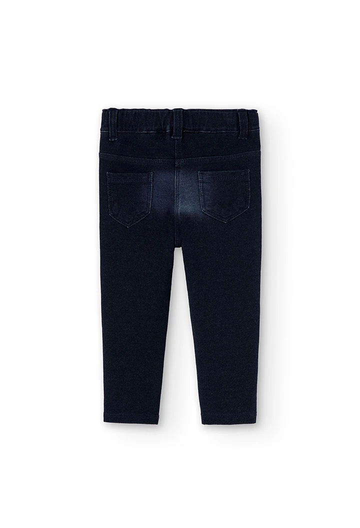 Pantalón niña denim azul oscuro