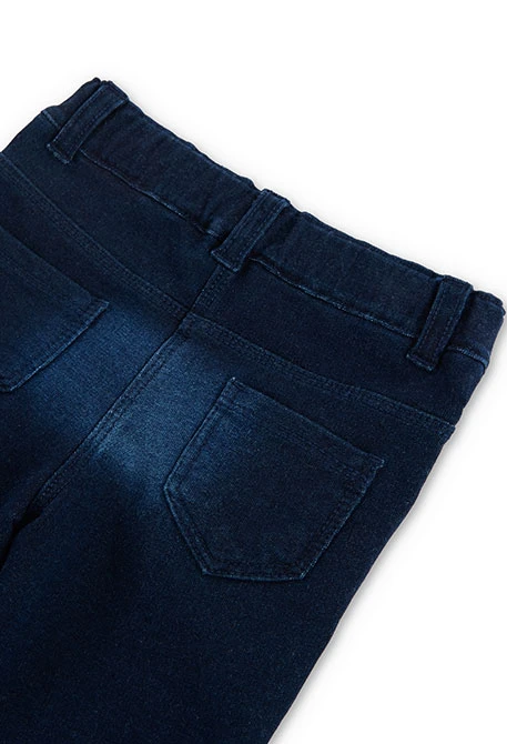 Mädchenhose aus dunkelblauem Denim