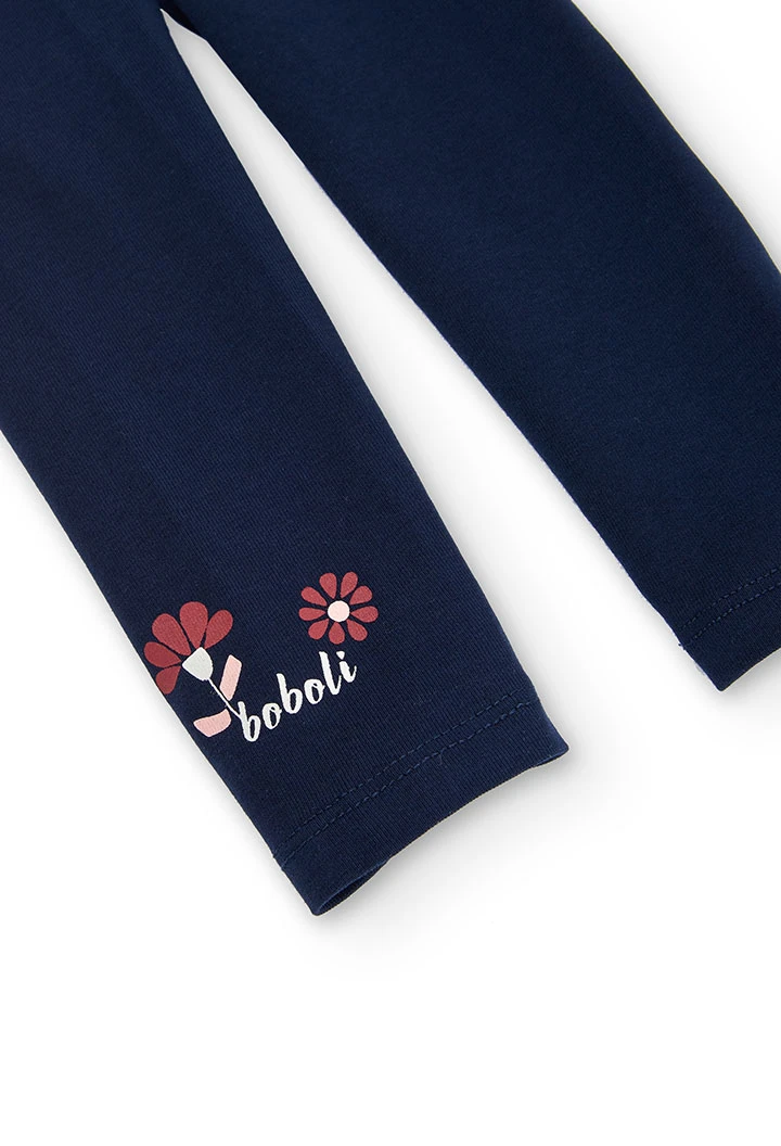 Leggings elasticizzati color blu navy
