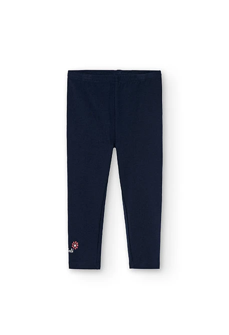 Leggings malha elástica para o bebé menina