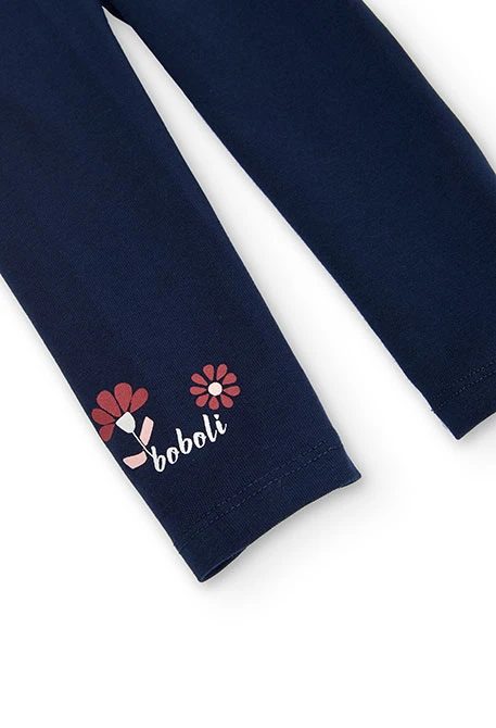 Elastische Leggings in Marineblau