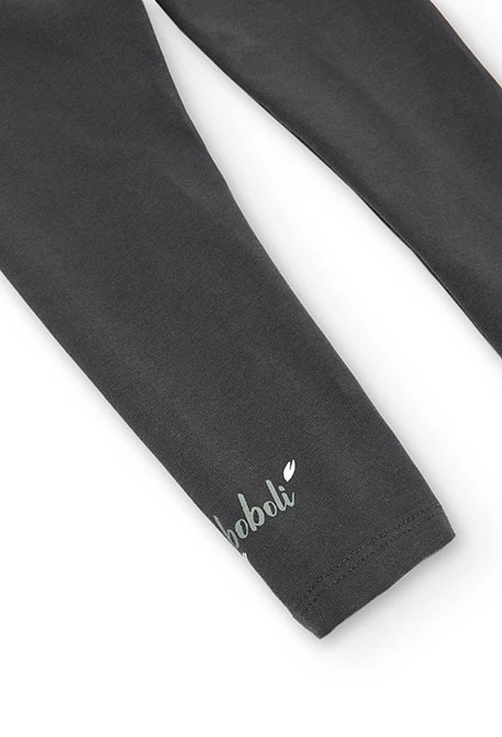 Graue Leggings aus elastischem Zuckerrohr