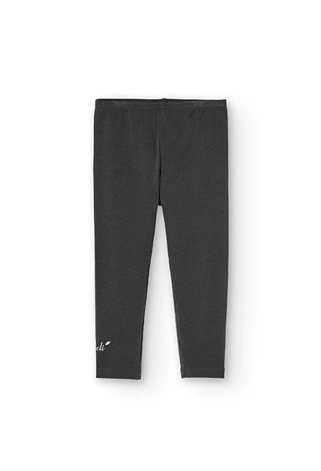 Graue Leggings aus elastischem Zuckerrohr