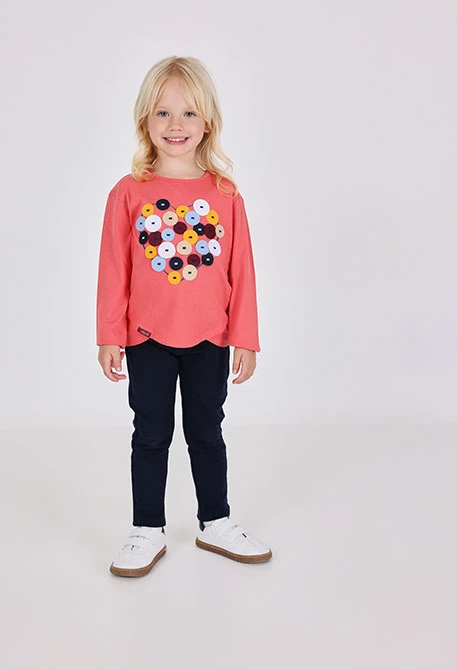 Pantalón felpa elástica de bebé niña