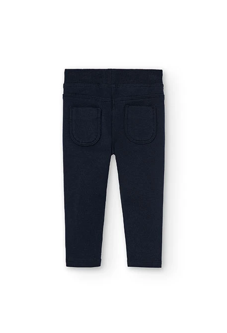 Pantalon fille couleur marine