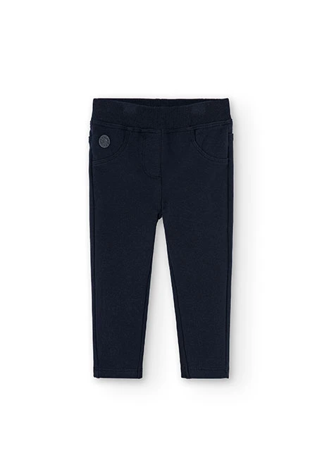 Pantaloni da bambina color blu navy