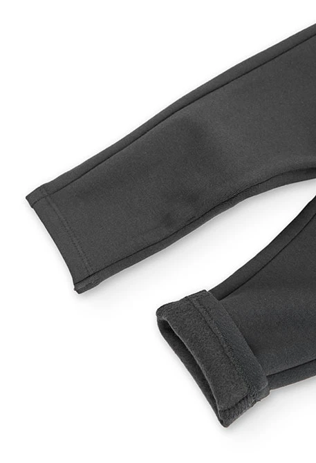 Pantaloni da bambina in felpa grigio scuro
