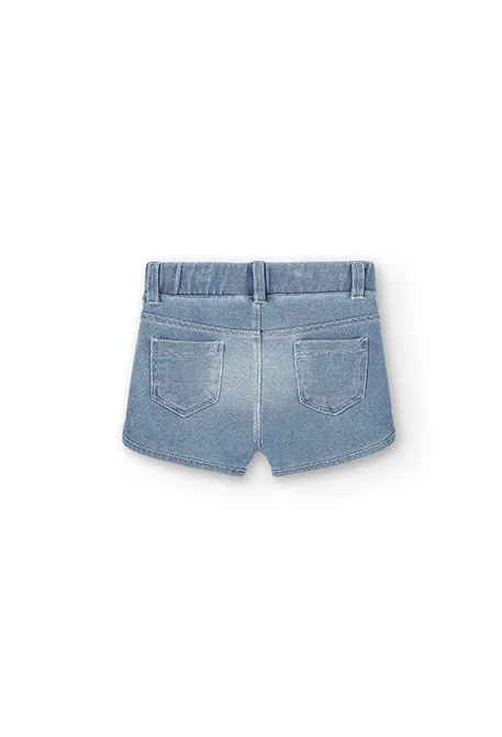 Fleece denim shorts for baby girl -BCI