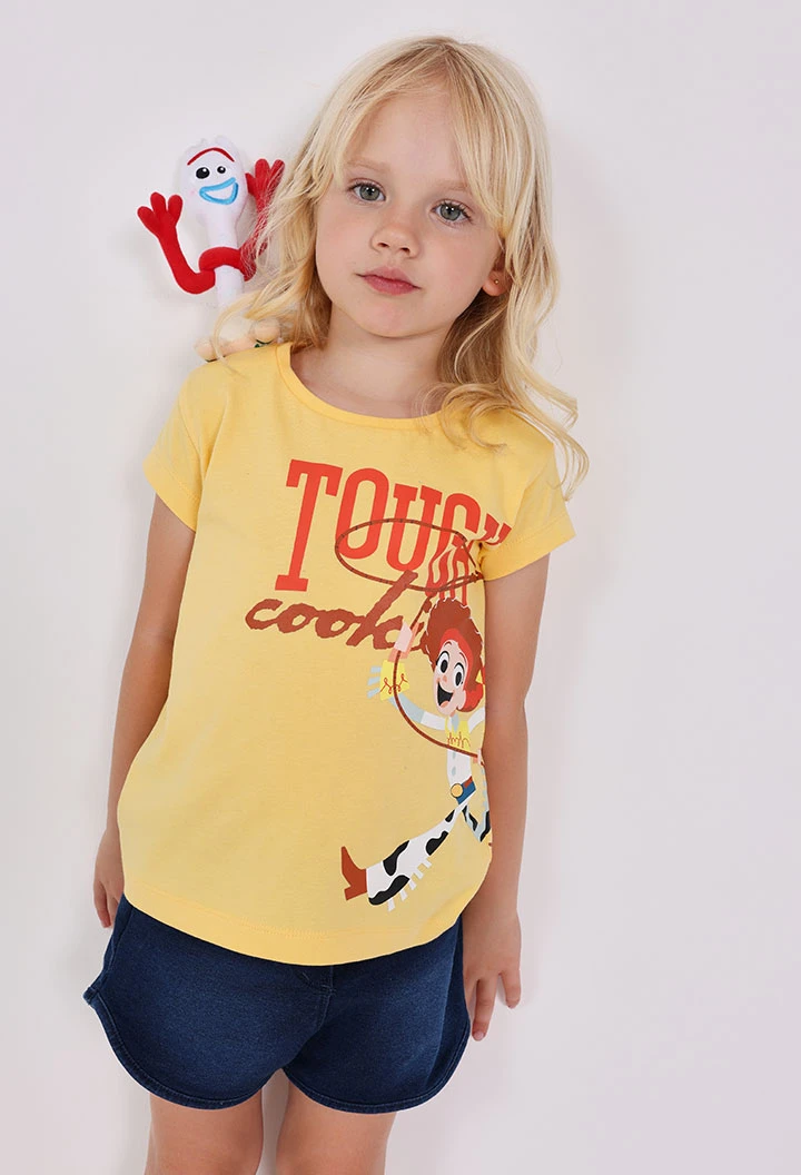 Short felpa denim para o bebé menina