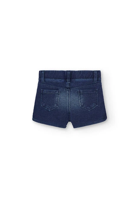 Fleece denim shorts for baby girl -BCI