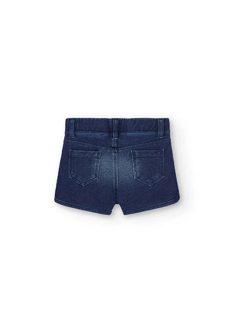 Short felpa denim para o bebé menina