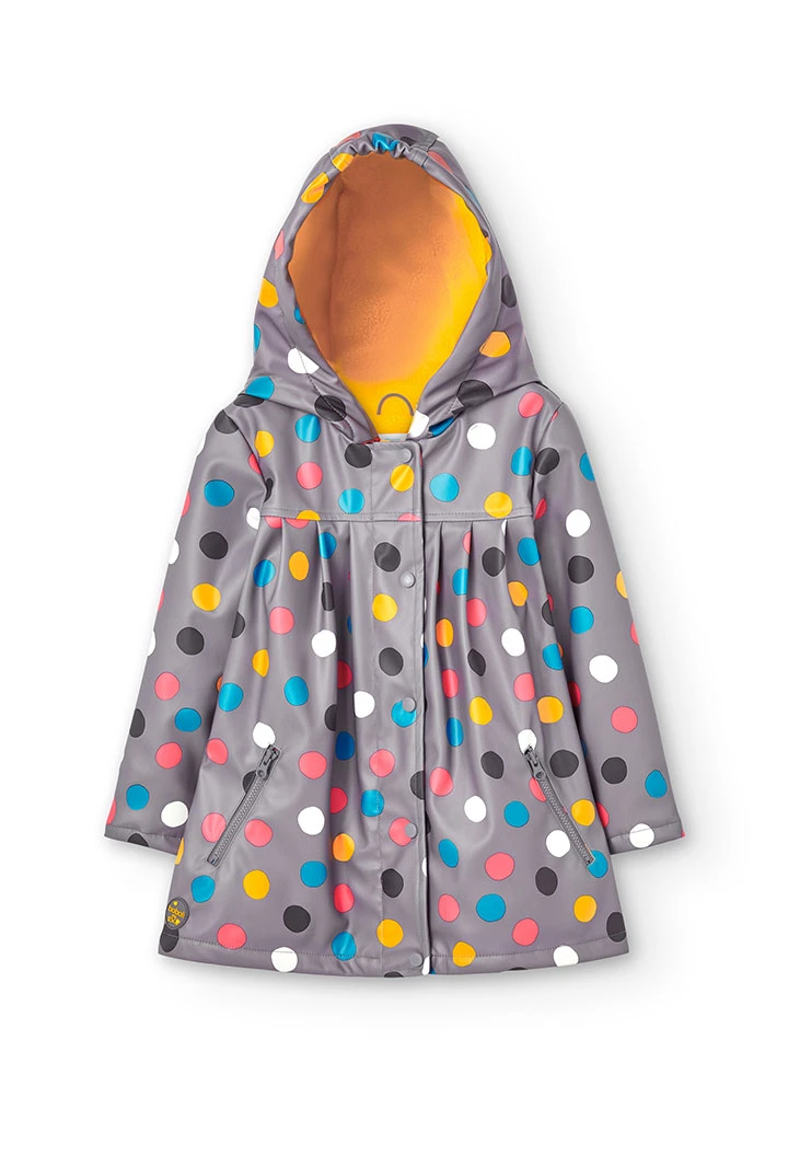 Impermeable con capucha de niña