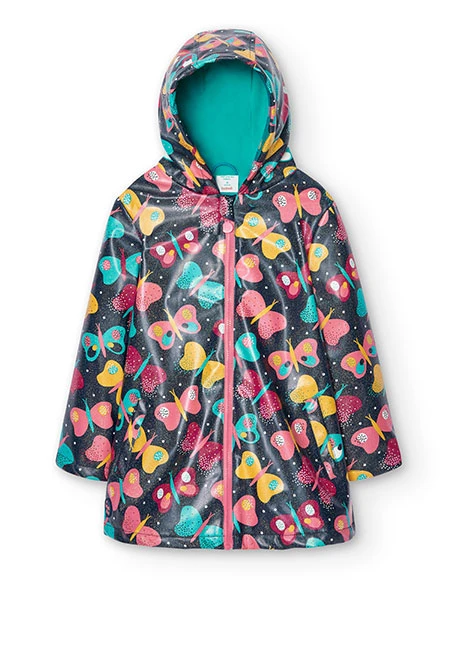 Hooded raincoat for girl