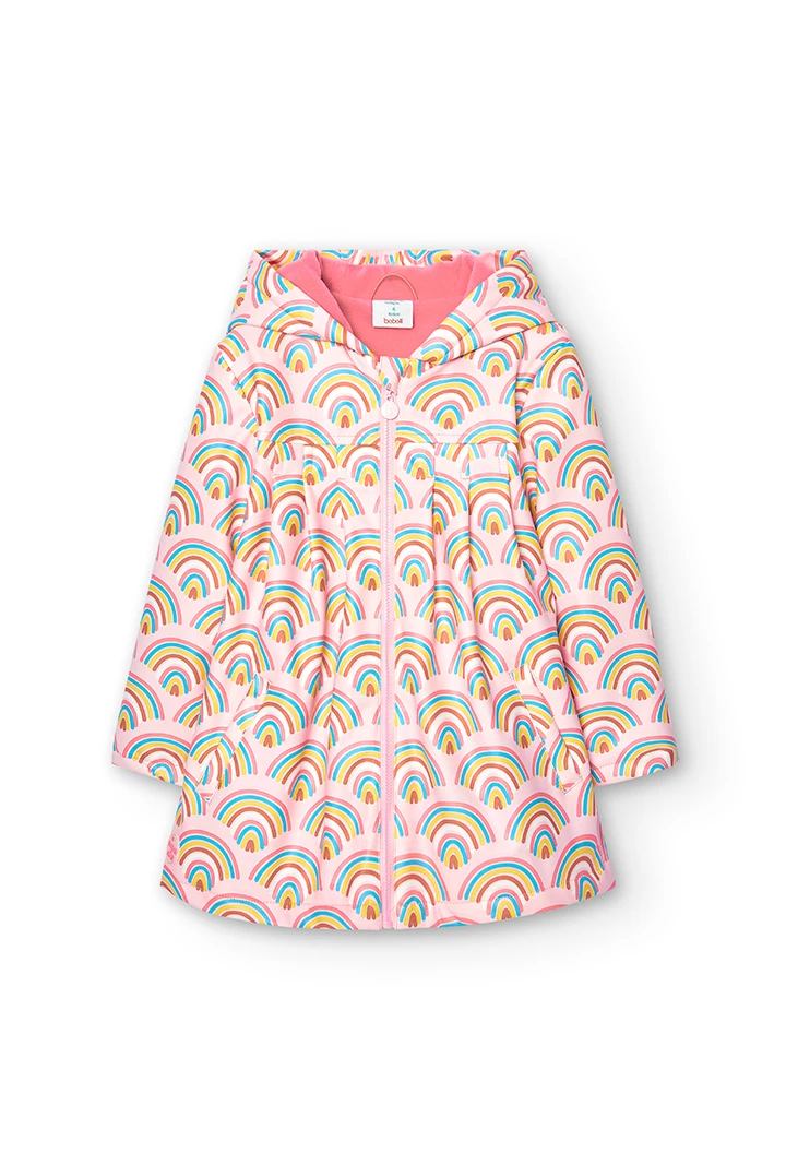 Impermeable con capucha de niña