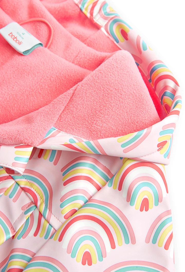 Impermeable con capucha de niña