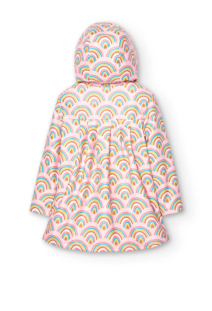 Impermeable con capucha de niña