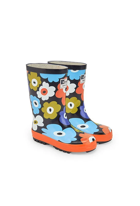 Botas com estampado de flores