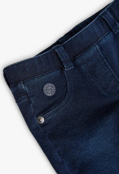 Pantalón felpa denim de bebé niña -BCI