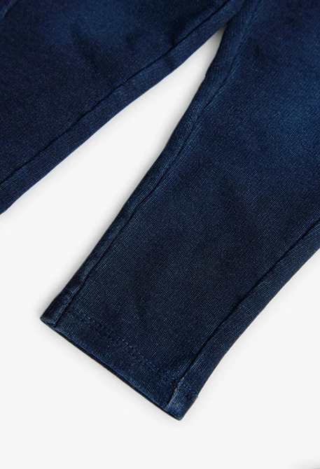 Pantalón felpa denim de bebé niña -BCI