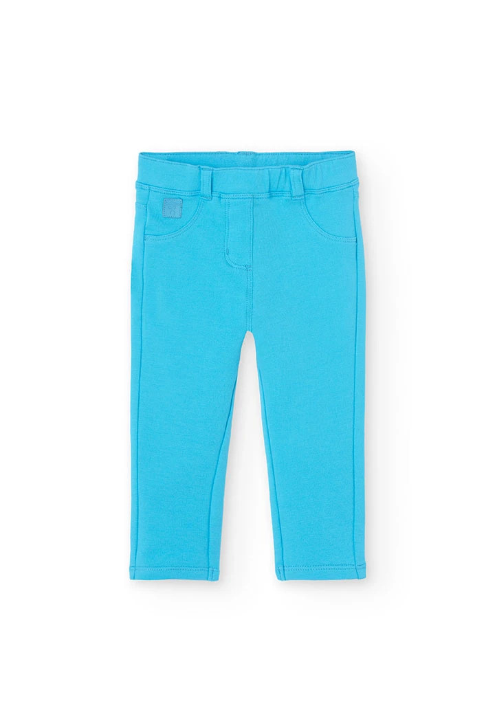 Baby girl\'s blue fleece trousers