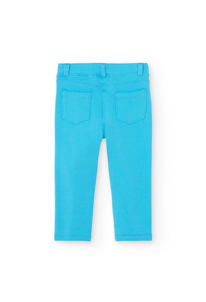 Baby girl\'s blue fleece trousers