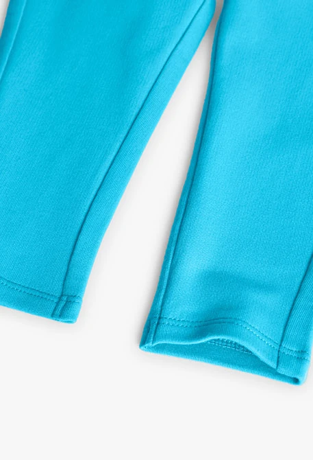 Pantalón de felpa para bebé niña en color azul