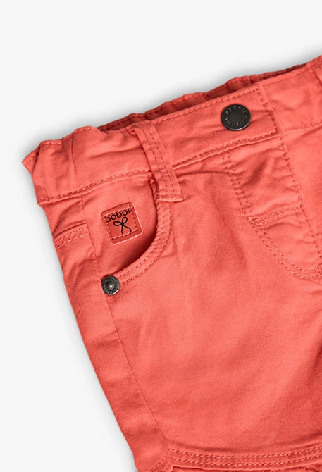 Short de punto para bebé niña en color rojo