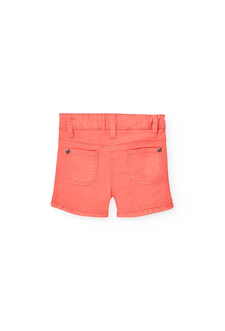 Short de punto para bebé niña en color rojo