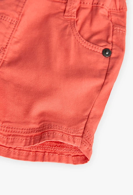 Short de punto para bebé niña en color rojo