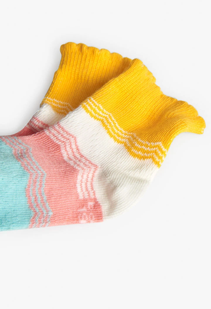 Lot de chaussettes tricotées pour bébé en jaune