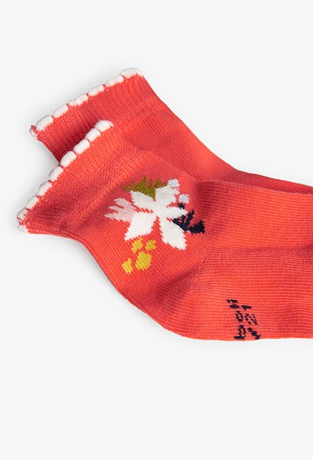 Pack aus Stricksocken für Baby in Rot