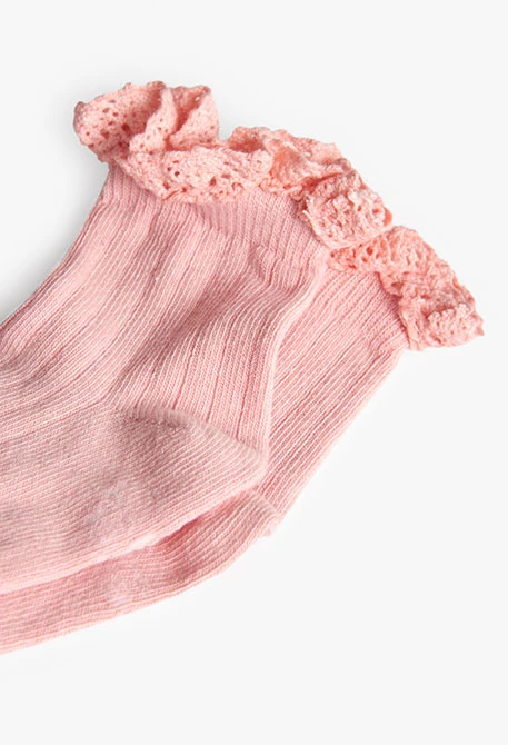 Pack aus Stricksocken für Baby in Rot