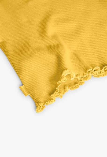 Camiseta básica de punto para bebé niña en color amarillo