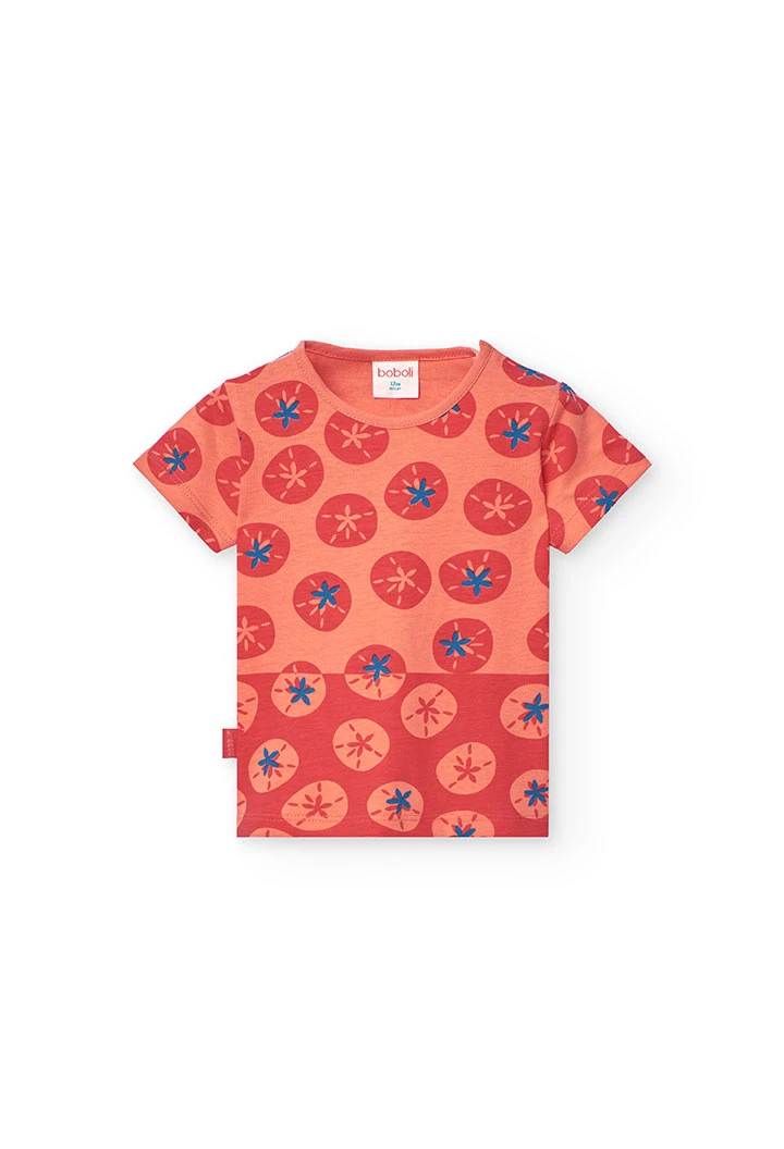 Basic-Strickshirt für Baby-Mädchen in Rot